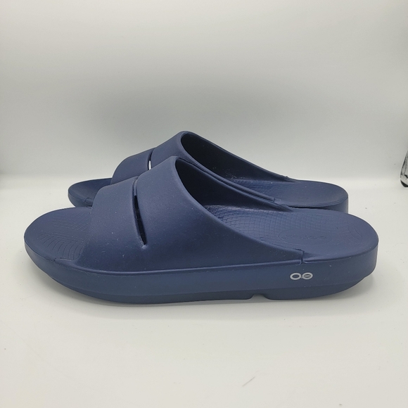 OOFOS Navy Comfort Slides main image 9